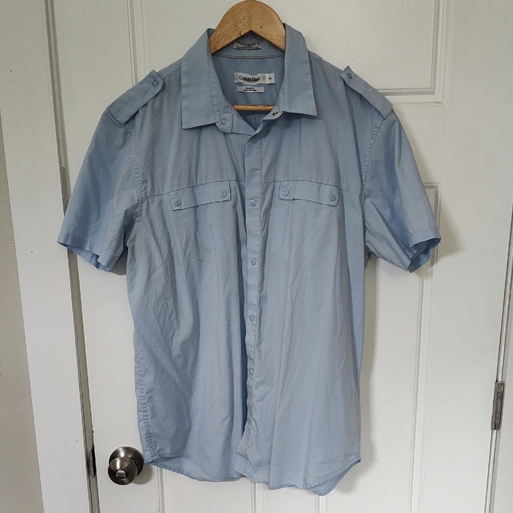 Calvin Klein Blue Casual Button Down Shirt